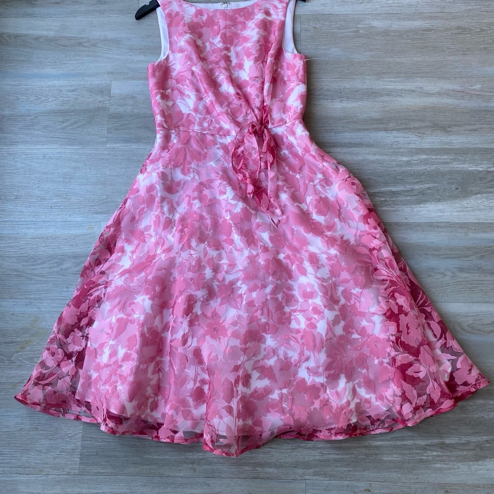 & Other Stories Pink Floral Midi Dress